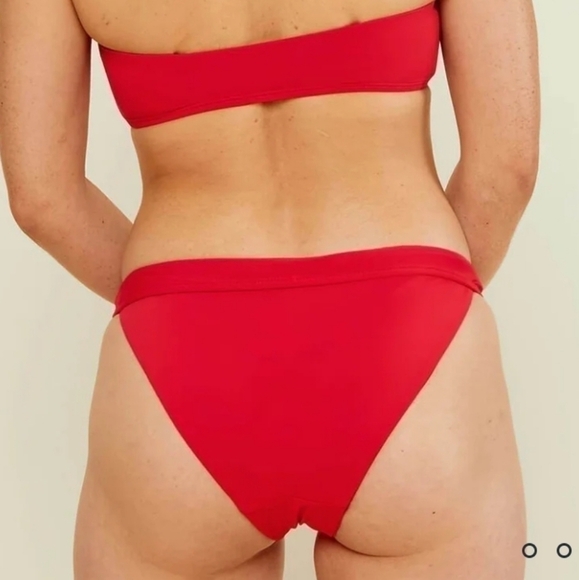 Andie swim Cherry Red The Cheeky Bottom size Large‎ NWT - Picture 4 of 13